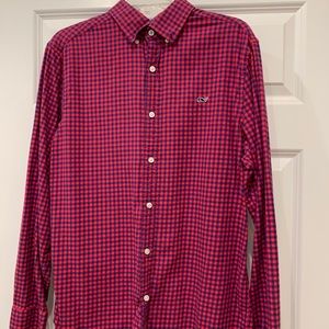 Vineyard Vines red and blue Flannel size Medium